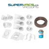 Installation Kit for Central Vacuum - 1 Inlet - with Accessories - Super Vacs