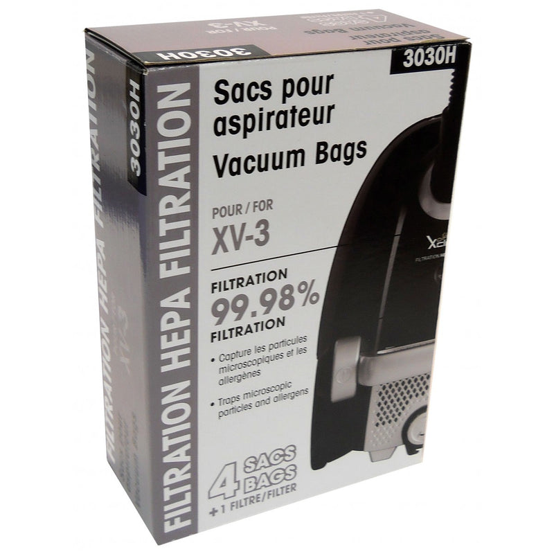 Johnny Vac XV3 HEPA Vacuum Bags (4 pack + 1 Filter) - Super Vacs
