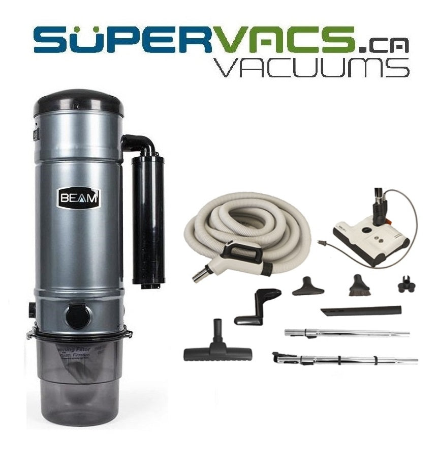 BEAM SERENITY SC375 WITH Sebo ET-1 (F2) - German ELECTRIC POWER NOZZLE For homes up to 8,000 Sq. Ft. - Super Vacs
