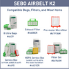 SEBO AIRBELT K2 Turbo Onyx Canister Vacuum - Super Vacs Vacuums