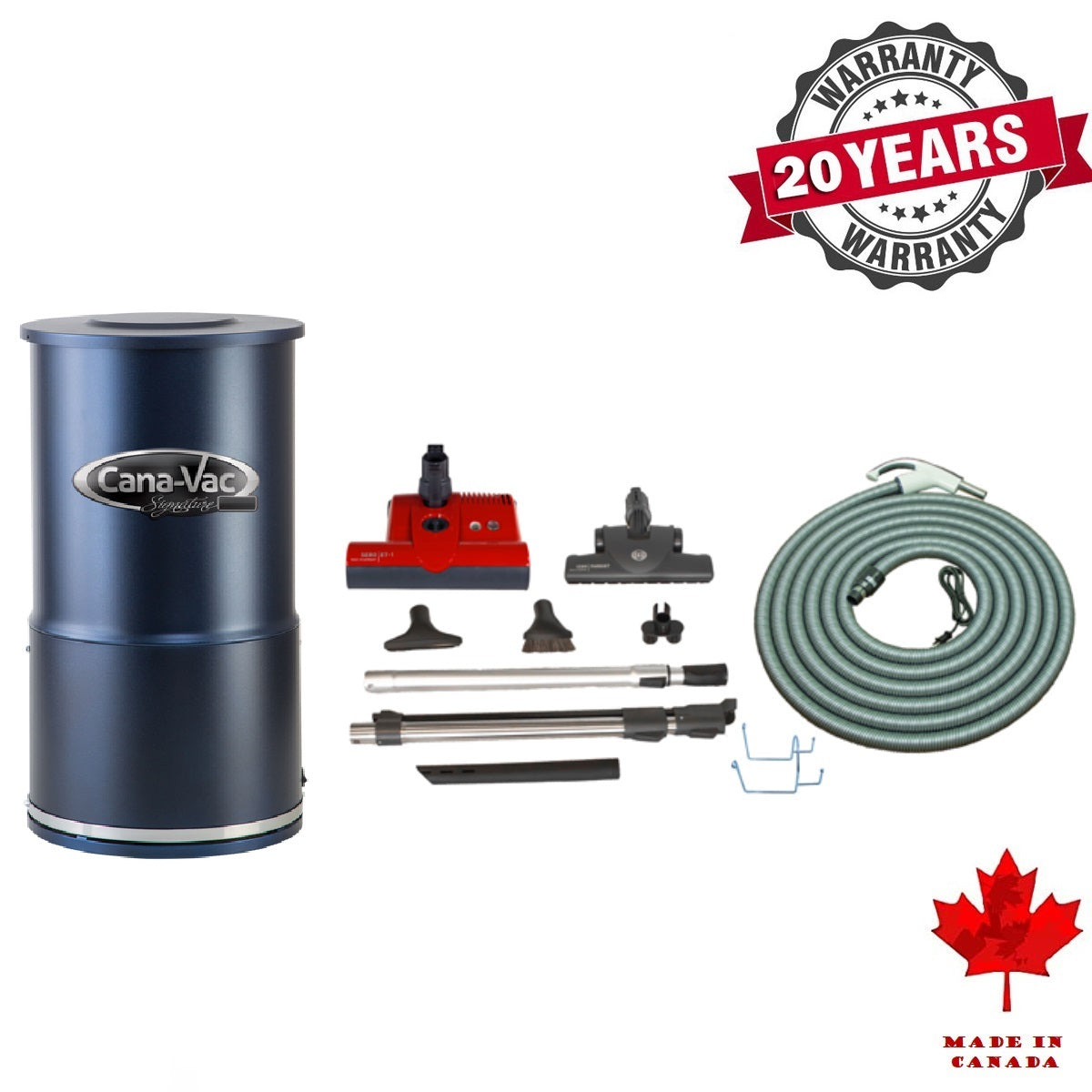 CanaVac Signature CONDO LS490 with SUPREME (SEBO ET1) Electric Package - for homes up to 8,000 Sq.F. - Super Vacs