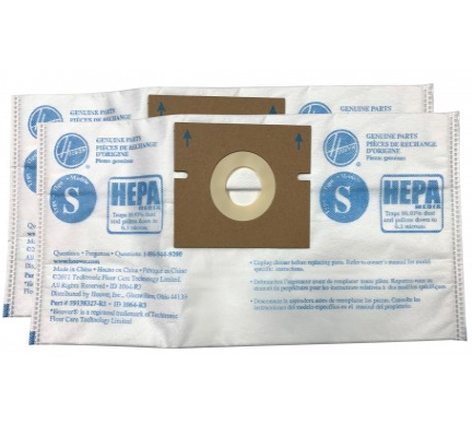 HEPA Microfilter Bag for Hoover Type S Vacuum - Pack of 2 Bags - 59138327 - Super Vacs Vacuums