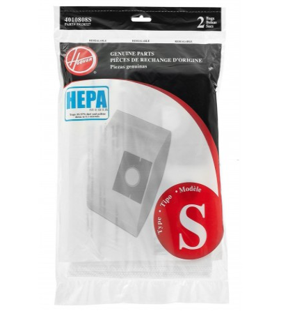 HEPA Microfilter Bag for Hoover Type S Vacuum - Pack of 2 Bags - 59138327 - Super Vacs Vacuums