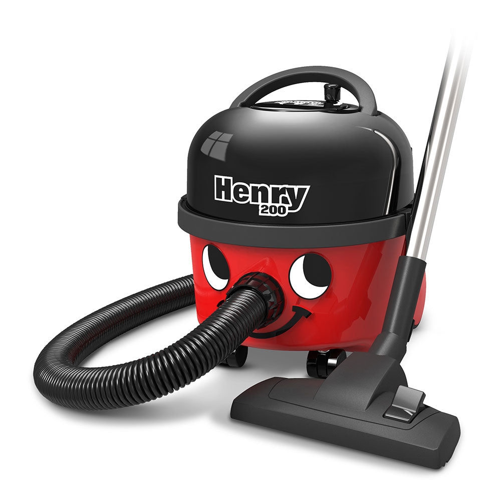 Numatic HVR200 Henry - High Efficiency Motor Canister Vacuum Cleaner- 9L Capacity with Professional Accessory Set (Red) - Super Vacs
