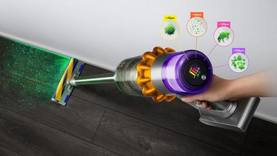 NEW - Dyson V15 Detect Total Clean vacuum (Nickel) with laser technology - Super Vacs