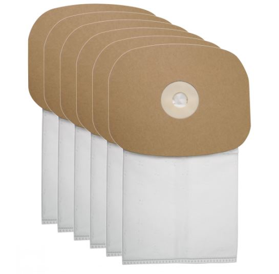 Johnny Vac JVBP6 or JVBP6B Microfilter HEPA Bags for Backpack - Pack of 6 Bags - Super Vacs Vacuums
