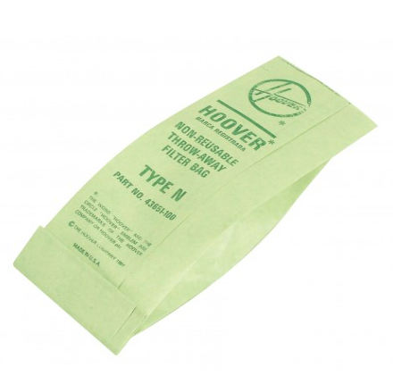 Paper Bag for Hoover Type N Vacuum - Pack of 5 Bags - 4010038N - Super Vacs Vacuums