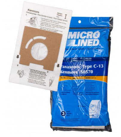 Paper Bag for Panasonic Type C-13 Vacuum - Pack of 3 Bags - MC3900 - Super Vacs Vacuums