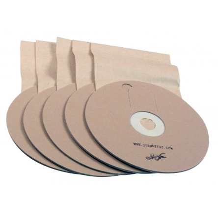 Round Paper Vacuum Bag for Ghibli Square T1 and Whirbel W1 - Pack of 5 Bags - Super Vacs Vacuums