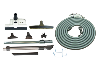 SEBO Deluxe Central Vacuum Kit with White ET-1 12″ Power Head (30Ft-35Ft) - Super Vacs Vacuums