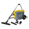 Commercial Canister Vacuum AS6 - Johnny Vac - Heavy Duty - On-Board Tools - Paper Bag - Grey & Yellow - Super Vacs