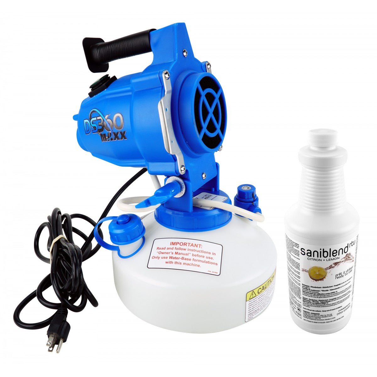 Electrostatic Sprayer - With Cleaner ECO710 - 33.08 oz Tank Capacity - Adjustable Flow Rate - For use against coronavirus (COVID-19) - Super Vacs