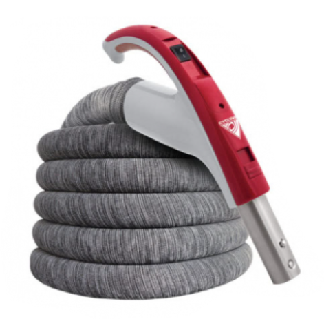 Cyclovac Electric hose 110/24V with hybrid connection - direct connect or pigtail power cord and Hose Cover BONUS (30Ft,35Ft) - Super Vacs Vacuums