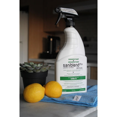 Saniblend RTU- Cleaner - Deodorizer - Disinfectant - Ready to Use - Lemon - 0.29 gal (1.1 L) - Safeblend SRTLGN4 - Disinfectant for use against coronavirus (COVID-19) DINn. 02344904 - Super Vacs