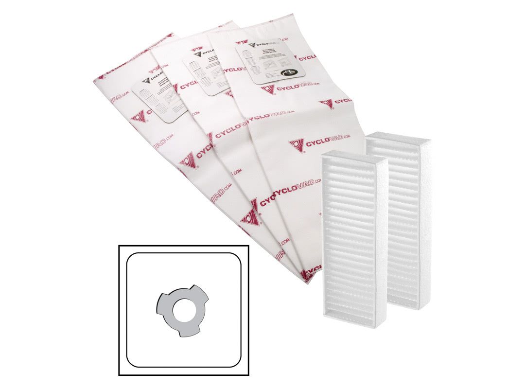 Heavy duty electrostatic filter bag - 3 notches - set of 3 with 2 carbon dust filter included - 5 gal (22 l) for models 715, 2015, 7515 - Super Vacs